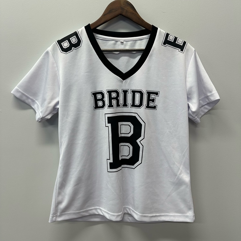 White V-Neck Bride Top